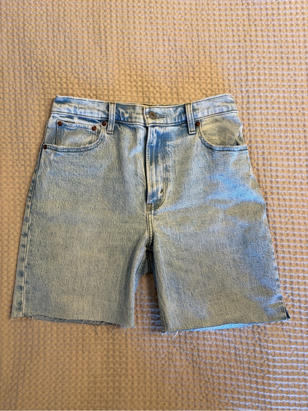 Abercrombie & Fitch Light Wash Denim Cutoff Shorts